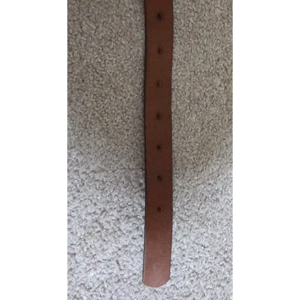 Lands' End Men's Leather Belt Brown Size 38-41, 1X  Preppy Classic